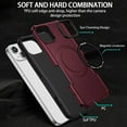 thumbnail image 5 of for iPhone 11 Case, Military Grade Drop Protection,Skin-Friendly Compatible with MagSafe Silicone & PC Double Layer Protection Shockproof Cover For iPhone 11, winered, 5 of 11
