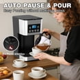 thumbnail image 5 of 12-Cup Programmable Coffee Maker with LCD Timer, Regular & Strong Brew Settings, Glass Carafe, Auto Shut Off for Home Office Use, 5 of 7