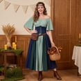 thumbnail image 6 of Renaissance Costume Women, Renaissance Costume Women Plus Size, Renaissance Dress Womens Medieval Ren Faire Costume Corset Victorian Ball Gowns Elegant Vintage Irish Dresses Halloween, Green L, 6 of 6