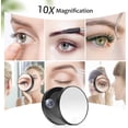 thumbnail image 2 of 10X Magnifying Makeup Mirror, Black Bathroom Mirror With 2 Suction Cups, Portable Makeup Mirror for Facial Makeup Cosmetic Shaving Home Makeup Travel Essential(Diameter 3.5 inches), 2 of 8