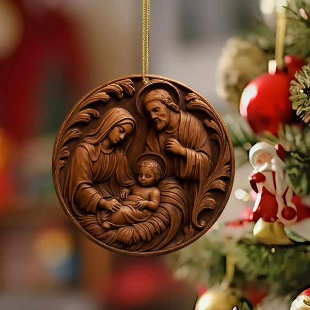 Colgantes de acrílico, decoraciones navideñas, adornos navideños planos, adornos para el hogar, adornos para el coche, decoraciones colgantes, decoraciones de jardín, decoraciones navideñas, decoracio