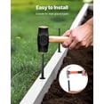 thumbnail image 5 of VEVOR Rebar Stakes, 16-Inch, Heavy-Duty 0.45 in Diameter, Straight Galvanized Steel Ground Anchors with Chisel Point End & Rust-Resistant Coating, for Gardening Support, Fence, Camping Tents, 5 of 9
