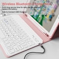 thumbnail image 3 of Funda con Teclado KVTVOU para iPad 10.2" 7ª-9ª Generación Rosa, 3 of 9