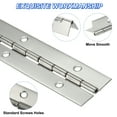 thumbnail image 3 of 18 Inch Continuous & Piano Hinges, 4Pcs Stainless Steel Continuous Hinge for Boat Cabinet Door Box Furniture Silver, 3 of 6