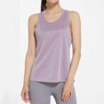 thumbnail image 6 of Otvok Women Solid-Color Casual Sports Elastic Fashionable T-Shirt Round-Neck Tank Top, 6 of 6