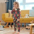 thumbnail image 4 of FORMRS Long Sleeve Top and Pants Pajama Set for Niños 2-Piece Sleepwear, Sizes 18M-8Y, Dark Tartan Pattern, 4 of 6