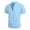 #268-Blue, variant on Mens Short Sleeve Half Zip Pullover Stand Collar Pleated Solid Color Casual Sport Top Breathable Soft for Daily Outdoor Spring Summer Gift