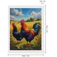 thumbnail image 2 of Diamond Art Kit for Adults, Roosters In Vibrant Countryside Field Diamond Painting for Adults Beginners, 5D DIY Diamond Art Painting Kits, Colorful Diamond Painting Craft for Home Decor 12x16, 2 of 7