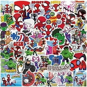 50Pcs Spidey and His Amazing Friends Stickers Pack,Waterproof Vinyl Sticker for Laptop Water Bottle Luggage Snowboard Bicycle Skateboard Kids Teens Stickers Decal