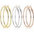 thumbnail image 1 of 3 Paires Boucles d'Oreilles Créoles pour Femmes à Clip Boucles d'Oreilles à Clip Mode Boucles d'Oreilles Sans Perçage, 1 of 10