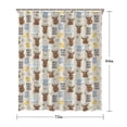 thumbnail image 5 of Beige Highland Cow Bathtub Flower Pattern Shower Curtain 72"x84" ,Bathroom Decorative Shower Curtains Set with 12 Hooks,Modern Waterproof Washable Shower Curtain, 5 of 6