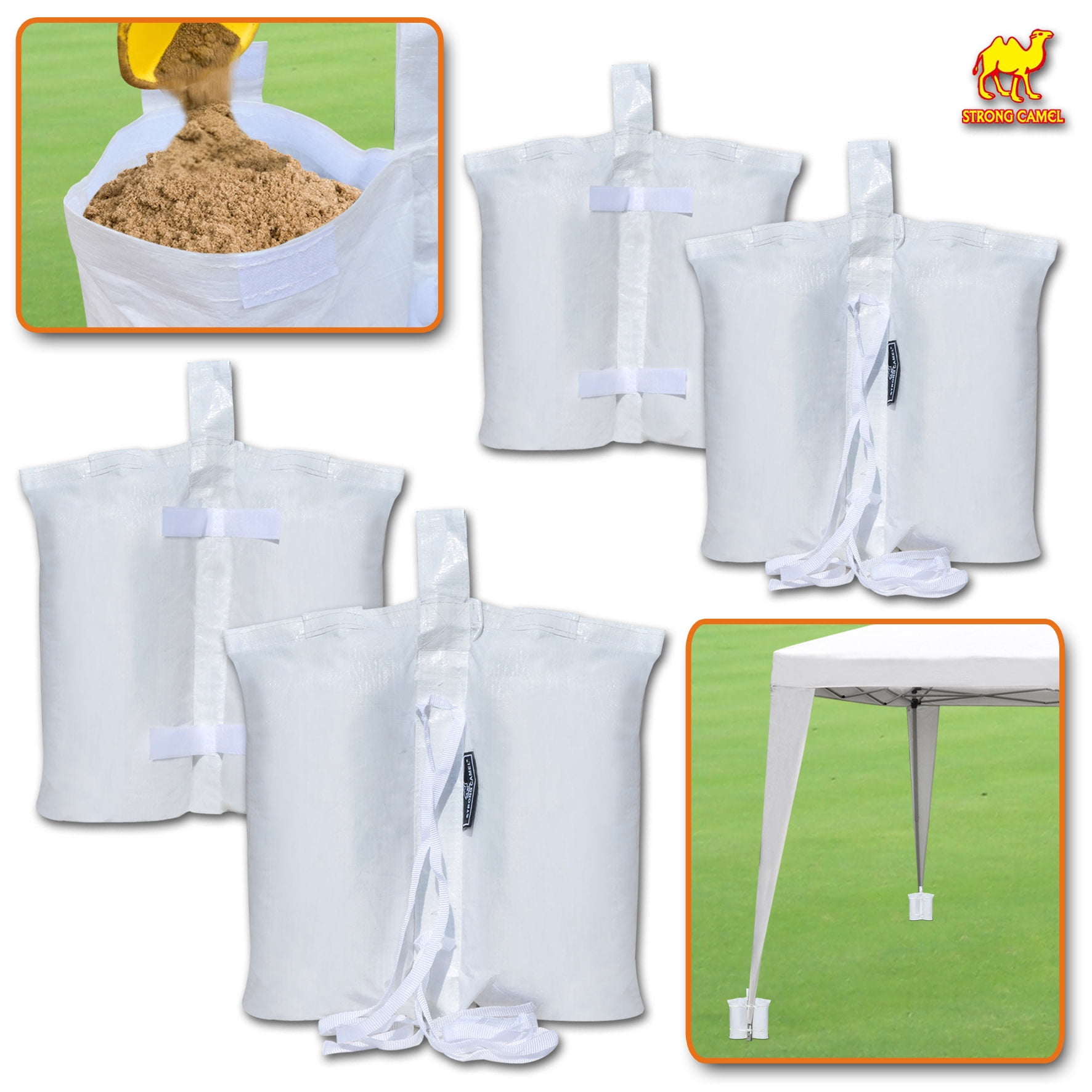 Bags Only, Sand Excluded TESSLOVE Industrial Grade Weight Bags Patio Umbrella Outdoor Furniture Sand Bags Leg Weights for Pop up Canopy Tent
