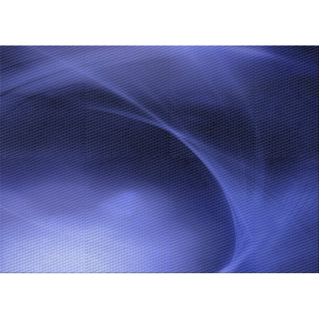 Ahgly Company Indoor Rectangle Patterned Denim Dark Blue Area Rugs, 5' x 7'