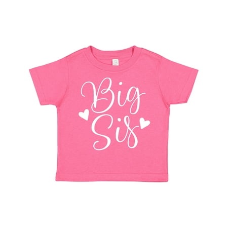 

Inktastic Cute Big Sis Girls Announcement Gift Toddler Toddler Girl T-Shirt