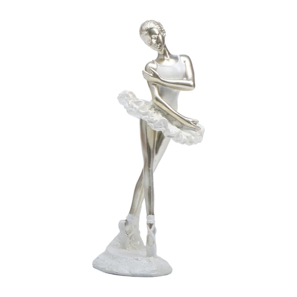 Figura de bailarina, adorno de escritorio, escultura de arte moderno, estatuilla para estante Estilo A
