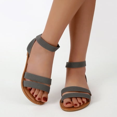 

Women Sandals Ladies Flat Sandals Strap Sandals For Women Summer Shoes Roman Sandals Note Please Buy One Or Two Sizes Larger
