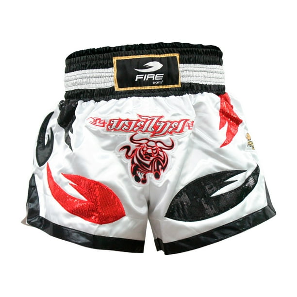 Fire Sports Short Muay Thai Blanco Toro Chico FIRE SPORTS short/ Muay Thai/Entrenamiento