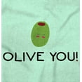 thumbnail image 2 of Olive You Love Pun Matching Couples Plus Size Crewneck Graphic Tee Shirt Brisco Brands 2X, 2 of 6