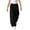 Black-08, variant on Nugftut Girls Sweatpants Elastic Waist Loose Wide Leg Pants with Pockets Sizes 9-10