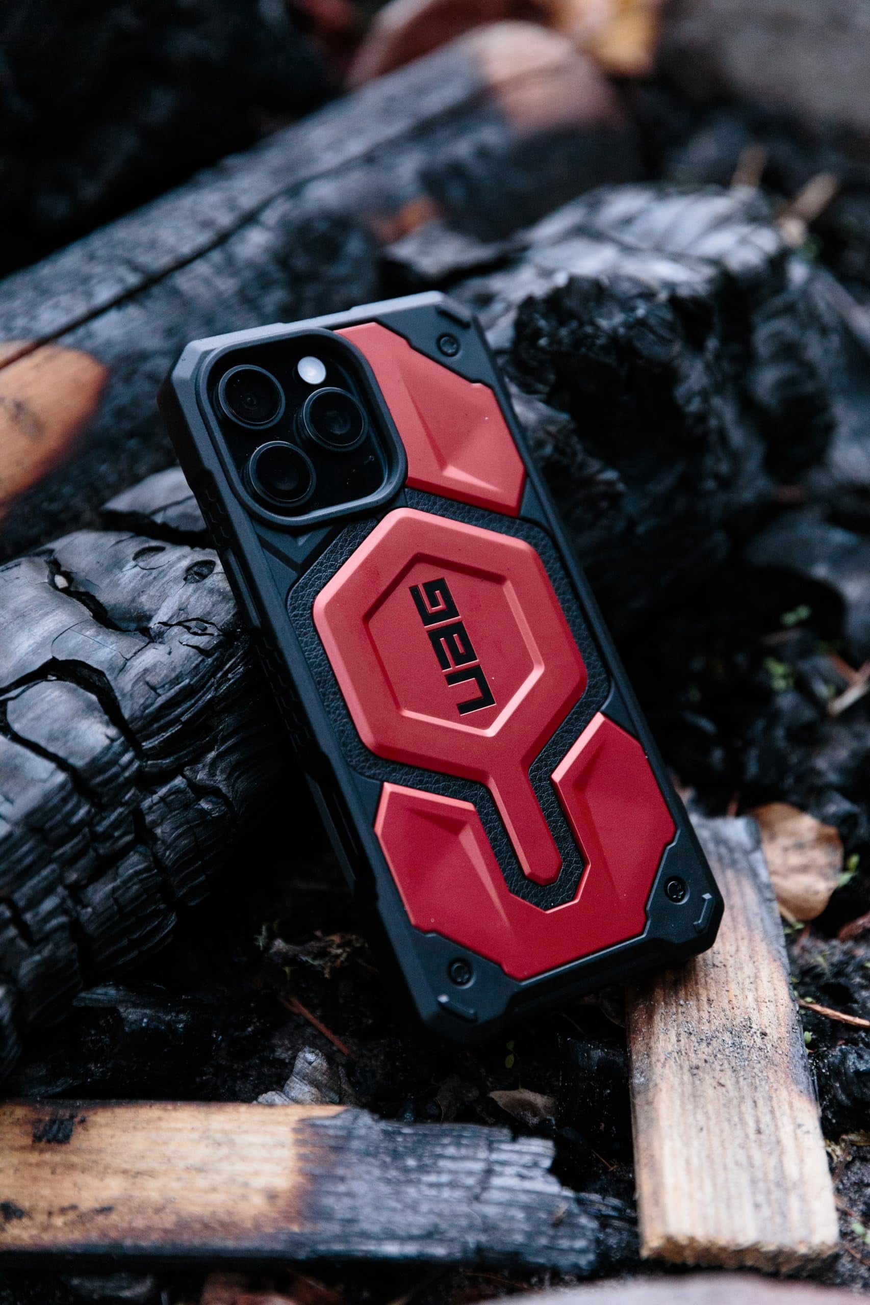 UAG iPhone 16 Pro Case 6.3" Monarch Pro - Compatible with MagSafe Charging Rugged Heavy Duty Shockproof Anti-Slip Military Grade Protective Cover, Crimson