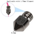 thumbnail image 4 of Boquilla MK8 de acero endurecido, extrusora Hotend de 0,4mm, boquilla totalmente metálica para impresora 3D Ender 3s 3 Pro CR-10, filamento de 1,75mm, 5 uds., 4 of 5