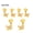 Gold, variant on LOOKSEVEN 2 Left 4 Right Hand Sealed Guitar Tuner Pegs,Big Square Electric Guitar String Tuning Pegs Keys Machine Heads for Fender Strat Telecaster Tele/Electric Guitar-Bronze
