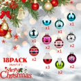 thumbnail image 2 of Bolas navideñas de cristal Amooca, 6,7 cm, 9 unidades, plateadas, 2 of 6
