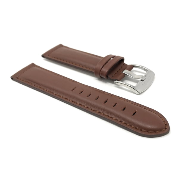 Correa Bandini para reloj inteligente, 22 mm, piel marrón claro