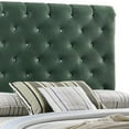 thumbnail image 2 of Benjara Fabric Upholstered Eastern King Bed with Scroll Headboard Design, Green, 2 of 5