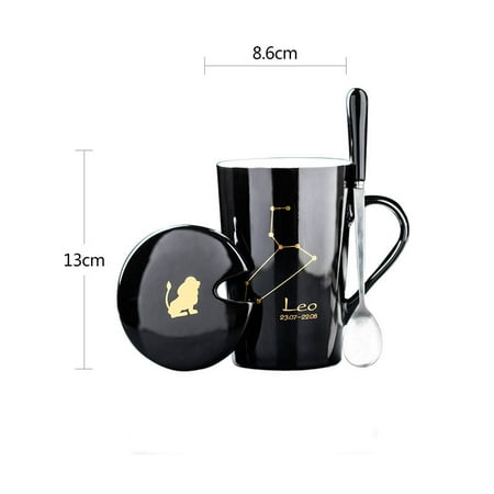 

Homeex Creative Personality Ceramic Constellation Mug Black Leo