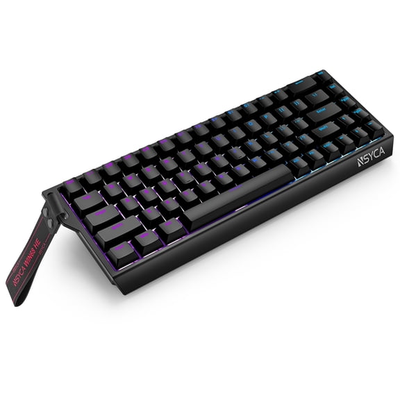 WIN68 HE 60% Mechanical Keyboard Wired, Hall Effect Gaming Keyboard Magnetic Switch Hot Swappable, Adjustable Actuation Rapid Trigger Mode 8000Hz Polling Rate, RGB Keyboard 60 Percent Design - Black