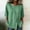 Green, variant on Women's Summer Washed Cotton Solid Color Crew Neck Tie Top, Loose 3/4 Sleeve Casual Lightweight Blouse Tee Red S
