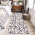 thumbnail image 5 of Spring Flowers Large Area Rugs for Bedroom Living Room, Soft Non Slip Carpet Bedside Rug, Farmhouse Purple Pastoral Floral Leaf Rectangular Floor Cover Kitchen Accent Rug 2'x6' for Dining Room/Office, 5 of 9