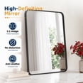 thumbnail image 6 of EDX Bathroom Mirror 40"x 30" Wall Mirror with Rectangular Metal Frame, Black, 6 of 8