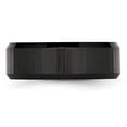 thumbnail image 3 of Ceramic Black Edge 8mm Wedding Band Ring Man Fancy  For Dad Mens  For Him, 3 of 11