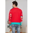 thumbnail image 5 of BounceUp Mens Ugly Christmas Sweater Cardigan V Neck Button Front Long Sleeve Knitwear, 5 of 7