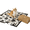 Beige/Black, variant on Little Dedi Small Pet Blanket - GOTS Certitied 100% Organic Cotton, Double Layer Plush Sherpa, Beige Jacquard Paw Knit, 30"x40", ideal for Small Dogs and Cats - Soft and Warm