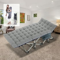 Slsy Folding Camping Cots for Adults 880 lbs, 28" Extra Wide Sturdy Portable Folding Cot Sleeping Cot with Mattress & Carry Bag for Camp Home Office