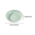 thumbnail image 3 of Vsontor Whisker Fatigue Bowl Shallow Food Tray Wide Wet Food Bowl Pet Tray For Kittens And Short Legged Cats Green, 3 of 6
