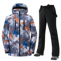 Wancir Women's Ski Jackets and Pants Set Snowboarding Snowsuit Snow Coat Hooded Waterproof Windproof
