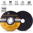 thumbnail image 3 of 100 PCS 4-1/2" x .040" x 7/8" Ruedas cortadas Discos de corte de metal de acero inoxidable, 3 of 5