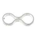 thumbnail image 3 of Sexy Sparkles 5 Pcs Bead Frames Infinity Symbol Silver Tone 36mm Fits 10mm Beads, 3 of 3