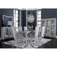 thumbnail image 2 of Michael Amini Melrose Plaza 19.75" Wood/Velvet Dining Arm Chair Gray (Set of 2), 2 of 7