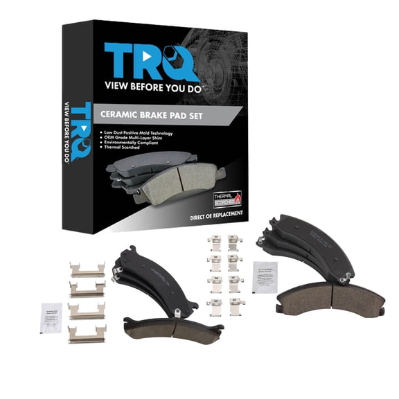 TRQ Brake Pads Ceramic Fits 2009-2020 Chevrolet Express 3500 GMC Savana 3500
