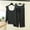 Dark Gray, variant on Womens Plus Size Pajamas Sets Wide Strap Square Neck Tank Tops with Drawstring Capri Pants Matching Lounge Set