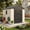 Beige 8x8 FT Shed with Floor, variant on Plastic Outdoor Storage Shed with Floor, 8 x 6 FT Resin Tool Garden Shed with DIY Window and Lockable Door, Outside Kick-it Shed for Patio,Garden, Backyard, Lawn, Beige