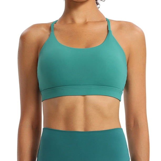 Brasier Tela de Mantequilla Sujetador Deportivo Push up para Mujer, Ropa Interior Cómoda para Fitness Al Aire Libre. Grande