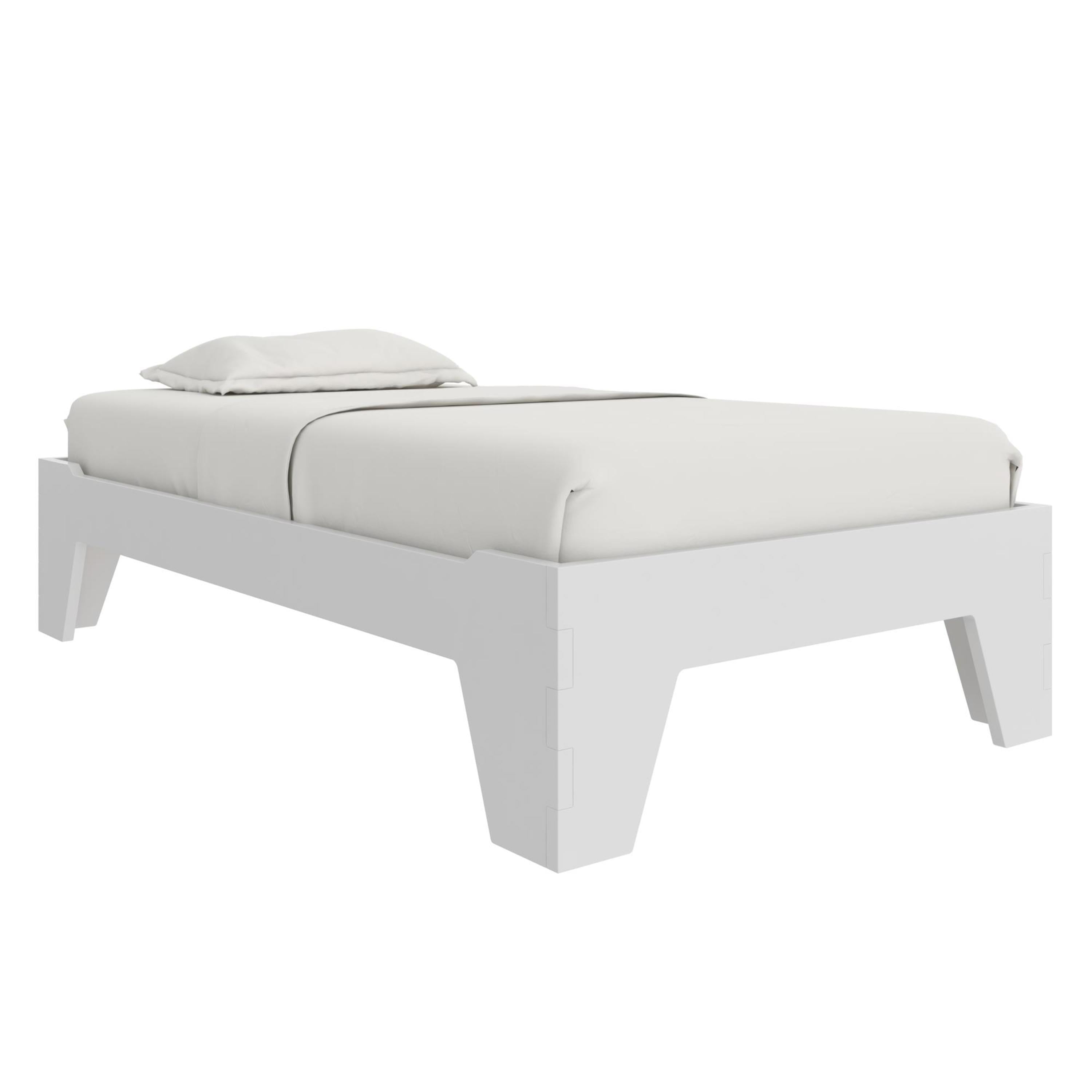 Little Seeds Maverick Montessori Toddler Floor Bed with 2 Heights, White