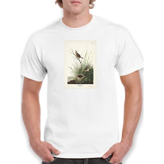 Sharp-tailed Finch T-Shirt Men -John James Audubon Designs, Male Large