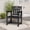 Black Chair, variant on Harbweb 5pc HDPE Outdoor Dining Set, All-Weather Wood Grain Patio Furniture, Black